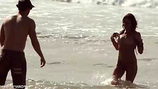 Ariel Day At The Beach: Blowjob, Brunette  Cumshot Porn