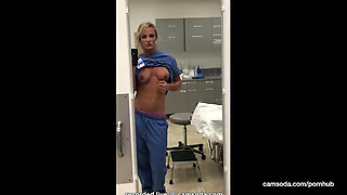 Sexy nurse's hospital room solo