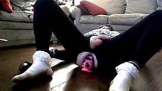 Sissy crossdresser indulges in meaty fucktoy play with injections and fisting