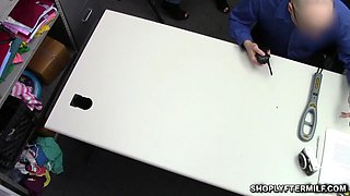 Shoplyfting Mylf Lisey Sweet curses LP officer and adamantly denies the allegations against her! However, upon search stolen items are found on her!
