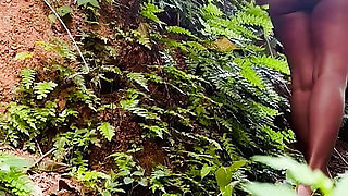 Srilanka mom in wild, naked I outdoors