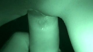 Horny couple fucks in the dark while parents are sleeping