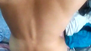 Sexy Hot Teen Step Daughter Gives Step Daddy Handjob and Sits on His Cock