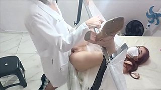 Young Latina Gynecologist Uses Numbing Gel to Examine 19-Year-Old Patient