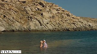 Hellcat Passionate Procreation On A Beach With Kendra Sunderland And Cristian Devil