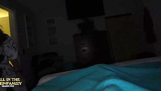 Sexy Busty MILF Kymber Leigh Gets Taken By Surprise By Her Stepson's Morning Wood
