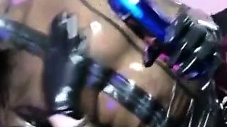 Hot brunette from squirt masturbating on webcam