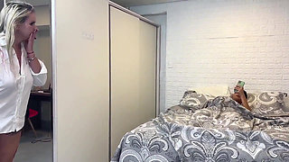 Stepmom Found Stepson Jerking off and Punished Him with Heavy Sex