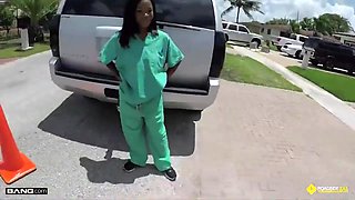 Sierra Lewis - Hot Ebony Vixen Hardcore Car Sex Pov