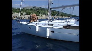 Two Hot MILFs Ass Fucked and Cummed on Pussy by Huge Cock on Boat