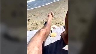 Public Beach Fun: Amateur Couple's Adventure