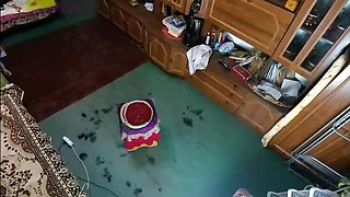 Home Hairdresser Messes Up Haircut And Sucks Cock As Apology - Russian Amateur MILF With Big Natural Tits