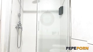 Cumshot trailer with hottie honey from Pepe Porn