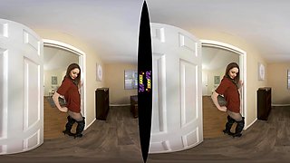 Dressed Up - Sexy Thin Redhead Solo Striptease - Sexlikereal