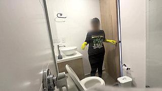 Cute Petite Maid Jerks off Boss and Then Fucks Her Master Part 1