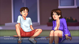 Having sex with the professor in college - summertime saga