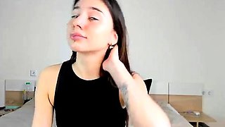 Beauty girl masturbation with dildo