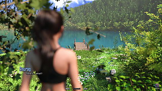 Step Sister Swimming Naked in the Forest and Got Caught - 3D Hentai Animated Porn - Life in Santa County