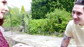 Scarlet Louise Mature Teacher Fucks Young Man Hardcore - Blowjob, Doggystyle, Cum on Tits