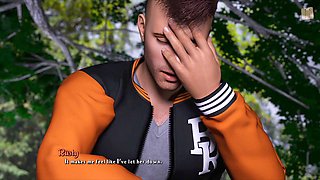 Curvy redhead with huge tits in a visual adult story