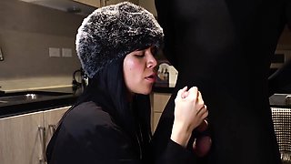 Luxurious Latina Mistress Milks Bwc In Her Kitchen - Seductive Dirty Talking Handjob W/ Big Cumshot