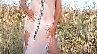 Dancing with My Wet Dress on a Beach