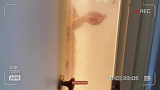 I caught my step-son peeping on me showering nude, so I turned it into a naughty hot show