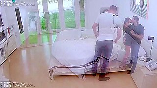 Thanksgiving Family Foursome! Stepmom And Stepdaughter Swap Cocks After Dinner