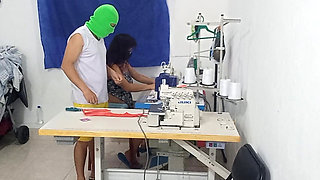 A SEAMSTRESS HAS A SENSUAL ADVENTURE WITH HER CO-WORKER