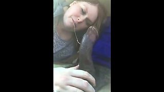 Black Dick Sucking in Car by Amateur