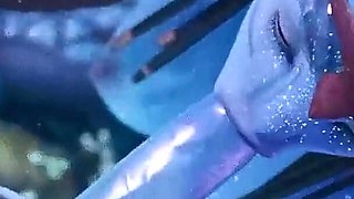 Gifdoozer Avatar Neytiri Performs Intense Deep Throat in the Jungle: Public, Passionate, Hardcore Sex with a Seductive