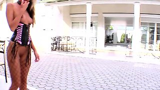 Horny lesbians having fun in 3some