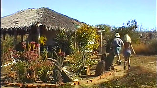 Sexy blonde fucking in dogging position