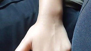 She Lovess to Give Me Handjob on Bus