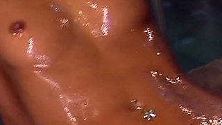The Oiled Blonde Teases His Dick and Now She Has to Suck Him.