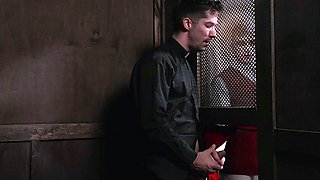 Flynn Fenix riding Priest Eddie Patricks cock