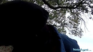 Public agent throatful of sperm and nail for jaw-dropping brunette babe sasha colibri
