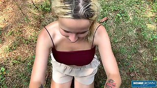 Pov Amateur Outdoor Cock Sucking With Horny Hot Babe