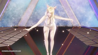 [mmd] Ive - Love Dive Ahri Seraphine Sexy Naked Dance 4K 60fps