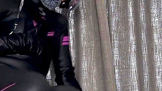 Gas Mask Wetsuit Wank: Cum on My Neoprene Crotch