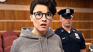 Locked up and dicked down by her cellmate
