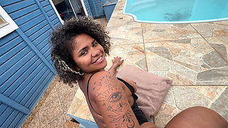 PERFECT GIRLFRIEND LOVES TO GIVE HER PUSSY BY THE POOL