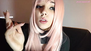 Cute Egirl Smoking slim cigarette (ask me for full vid)