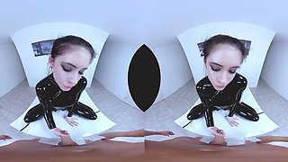 Latex VR: Blowjob, Babe  Brunette Porn