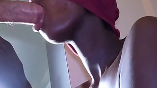 Sweet Ebony Slut Mouth Sucks My Cock Until I Jerk Inside