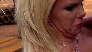 Sexy blonde with tattoos gets fucked in car and outdoor