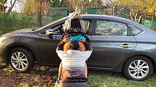 Hijab MILF Outdoor Car Romance - Ass Kissing, Face Sitting and Big Ass Love Making