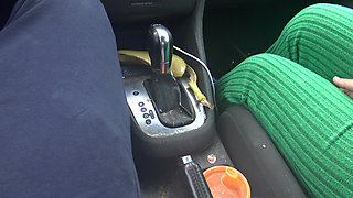 French Canadian Stepmom Touching Her Stepsons Cock in the Car in Montreal