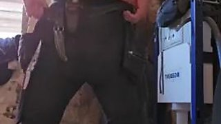 Permanently bi-man gets it with a and masturbates while working Part 1