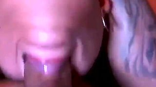 Pulsating cumshot in her throat and cum swallowing